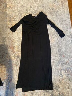 Motherhood Maternity Black Long Sleeve Maxi Dress